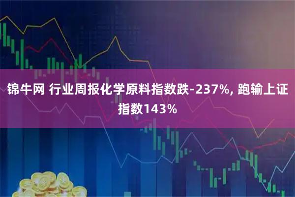 锦牛网 行业周报化学原料指数跌-237%, 跑输上证指数143%