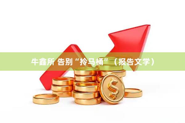 牛鑫所 告别“拎马桶”(报告文学)